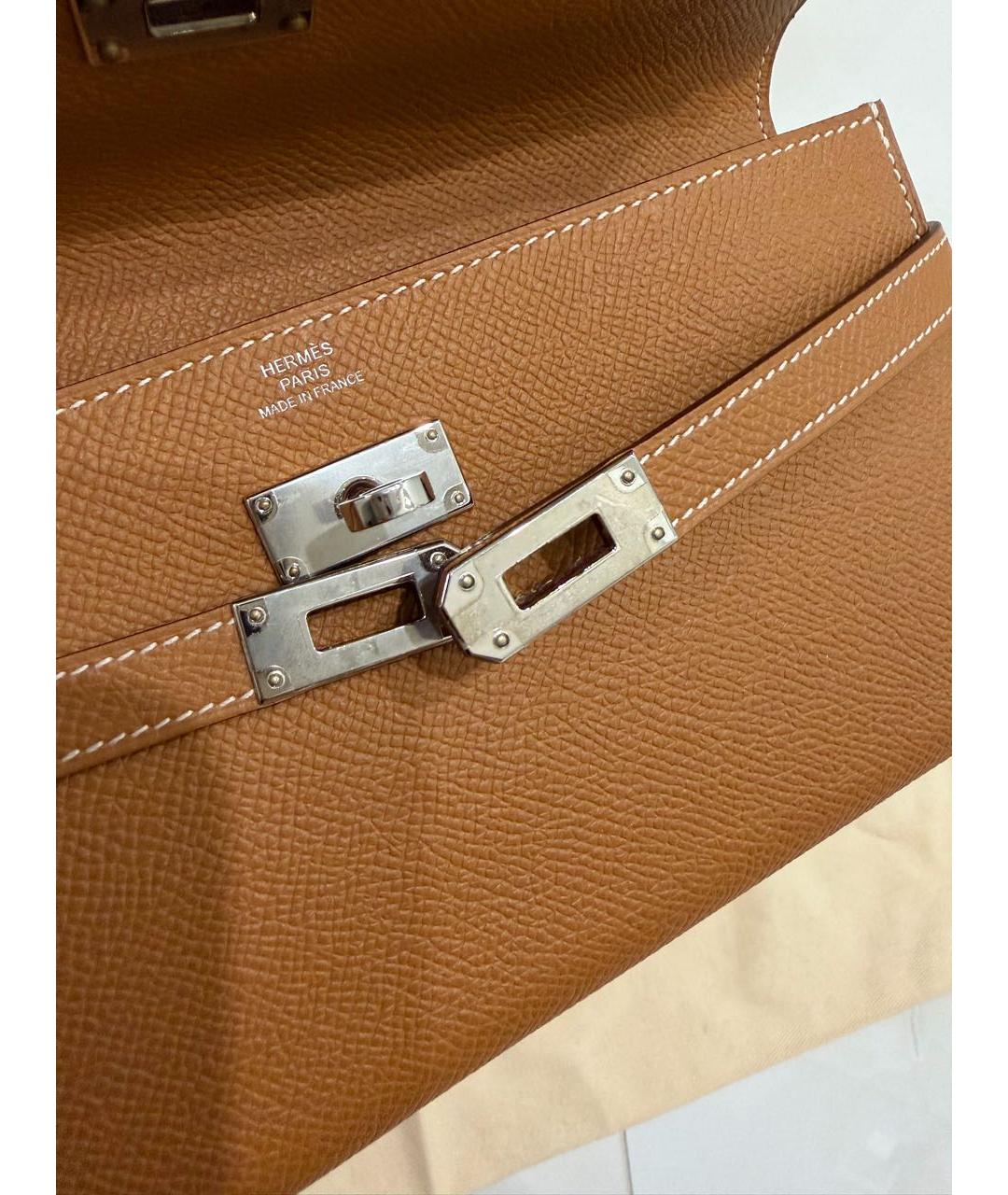 HERMES Коричневый кожаный кошелек, фото 2