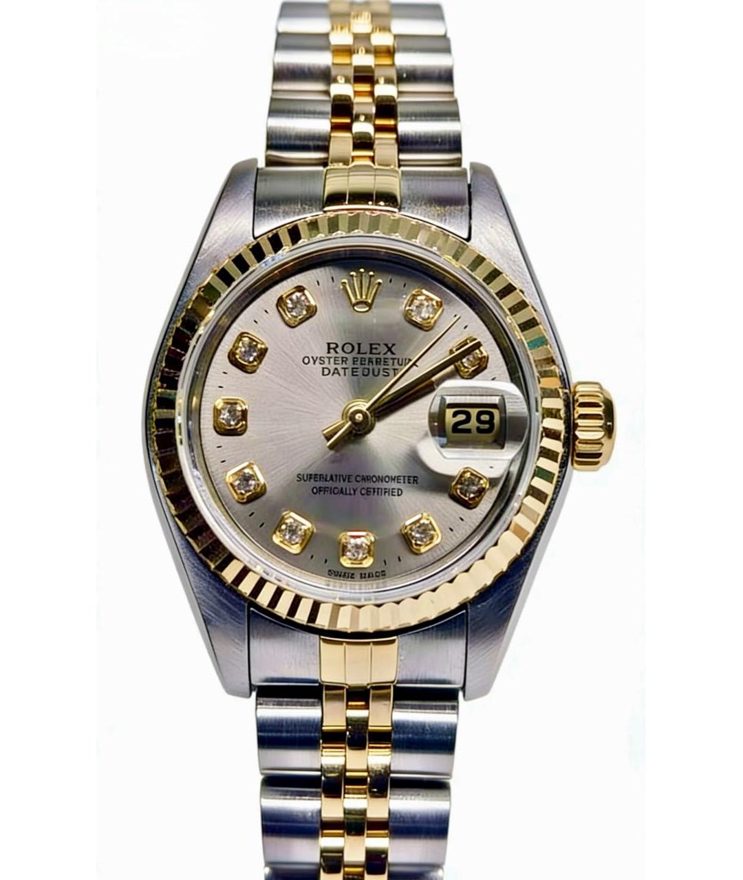 ROLEX Серебряные часы из желтого золота, фото 1