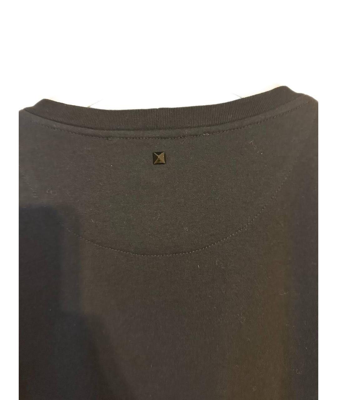 VALENTINO Черная хлопковая футболка, фото 4