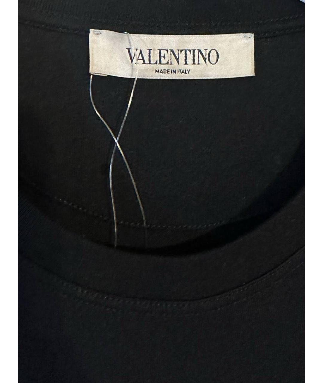 VALENTINO Черная хлопковая футболка, фото 3