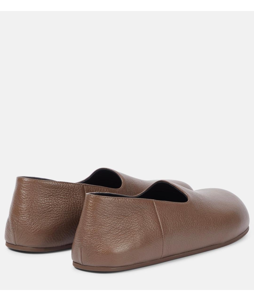 THE ROW Коричневые кожаные лоферы, фото 5