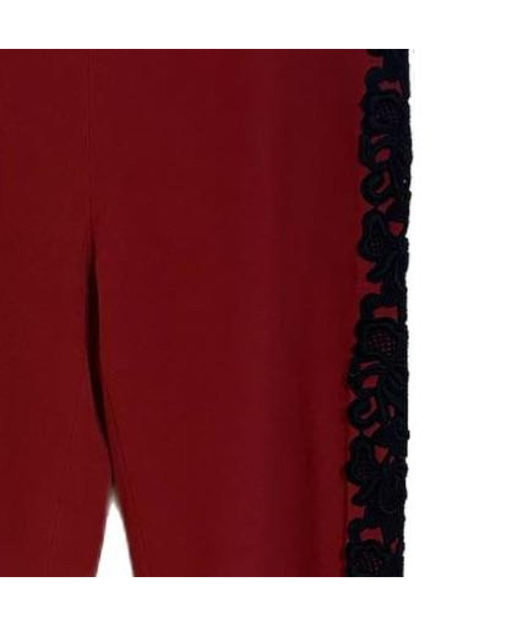 DOLCE&GABBANA Бордовые вискозные брюки узкие, фото 4