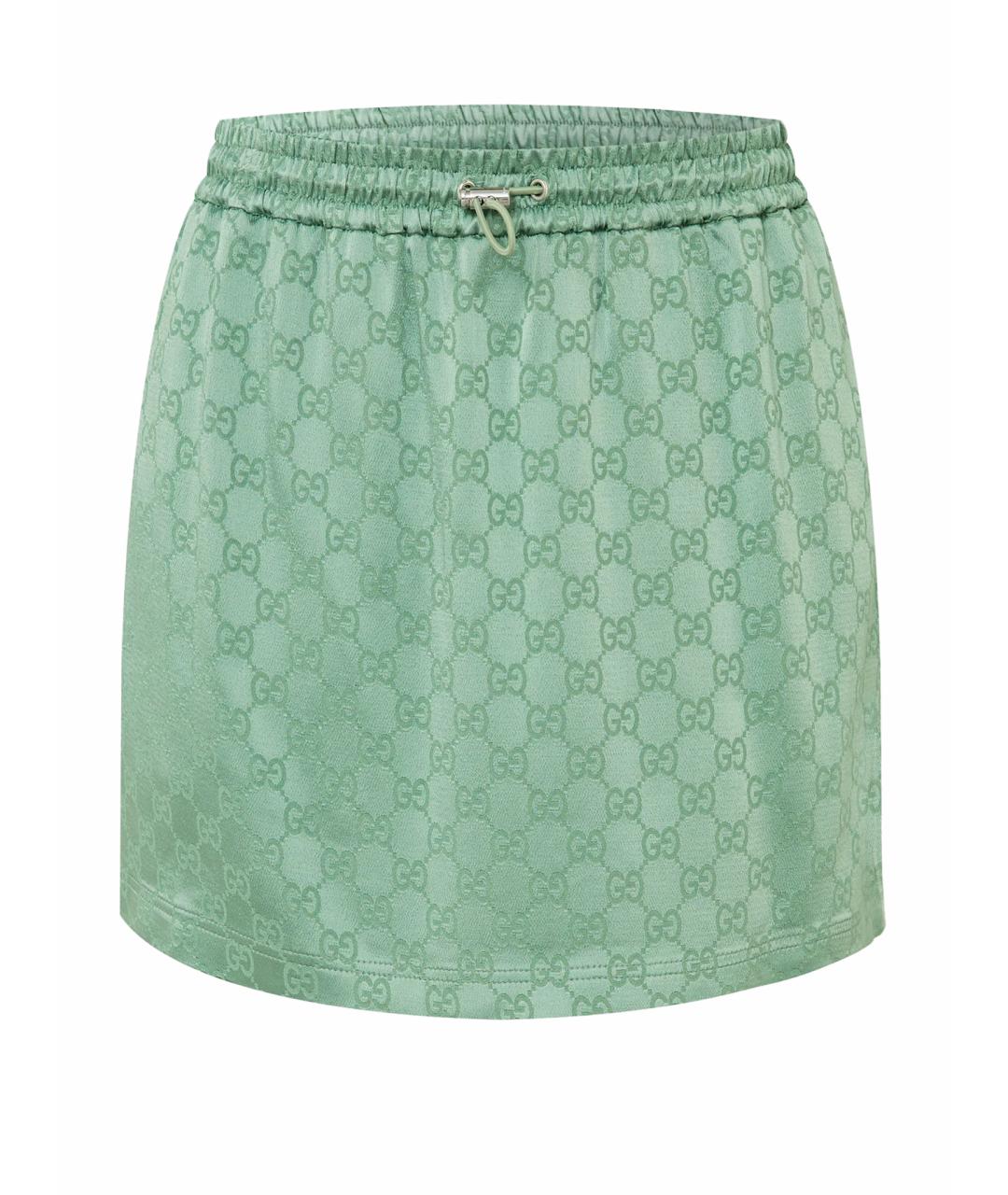 GUCCI Зеленая юбка мини, фото 1