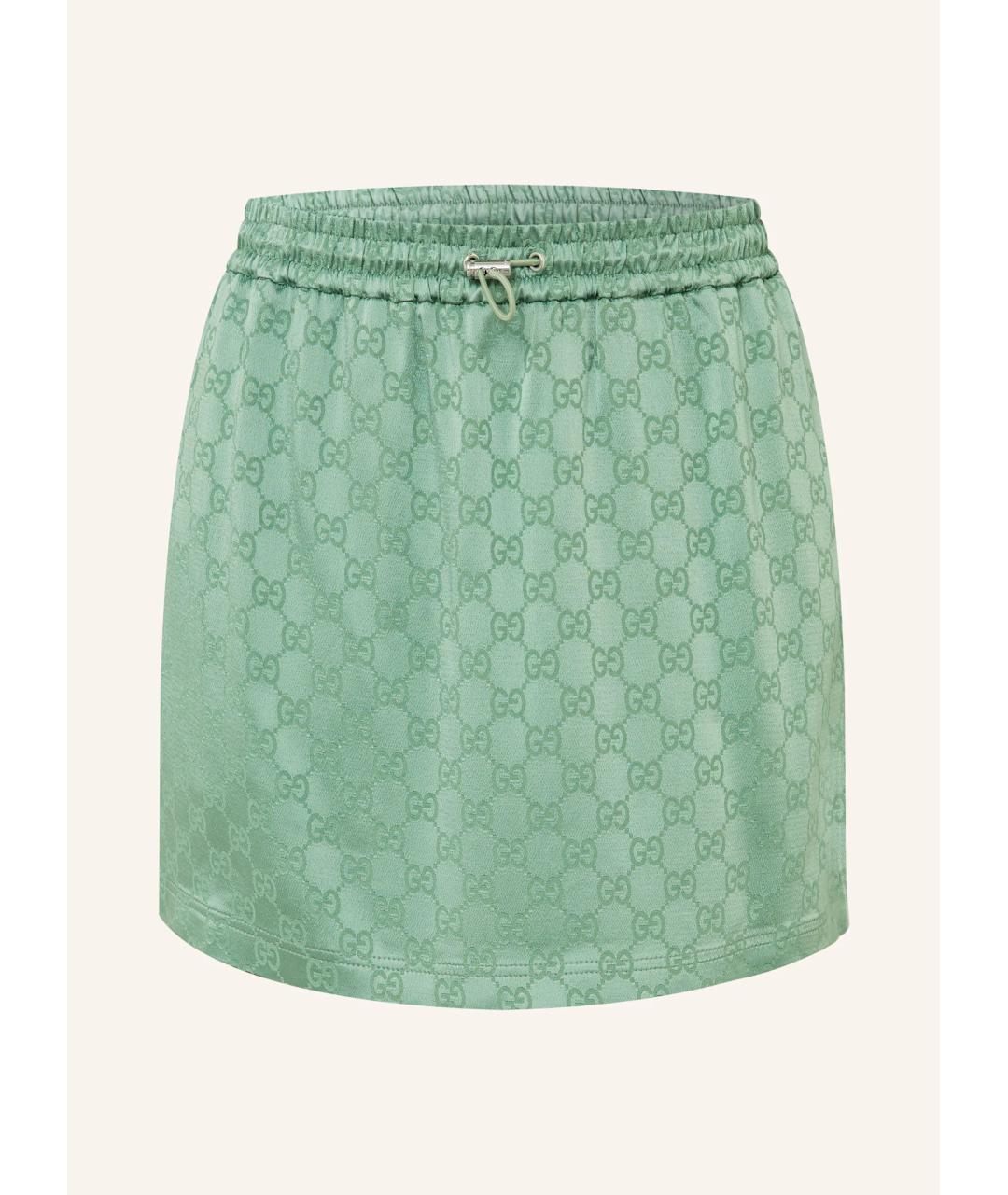 GUCCI Зеленая юбка мини, фото 10