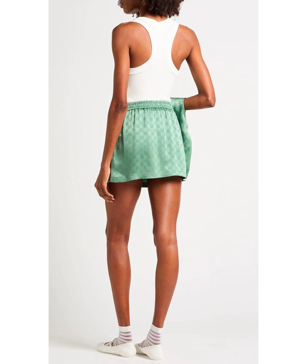GUCCI Зеленая юбка мини, фото 9