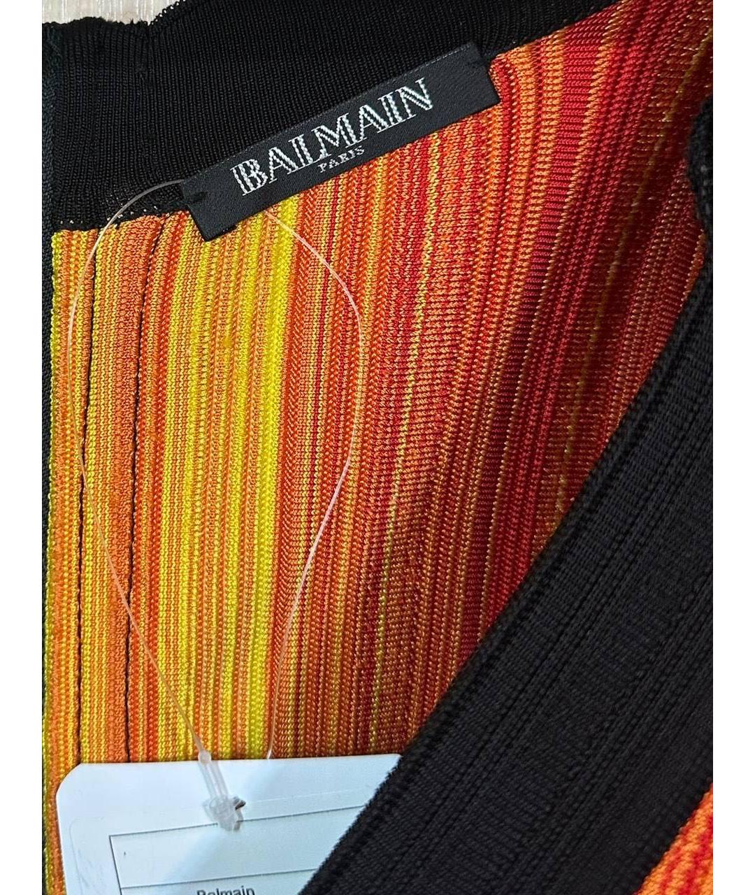 BALMAIN Мульти вискозное повседневное платье, фото 3