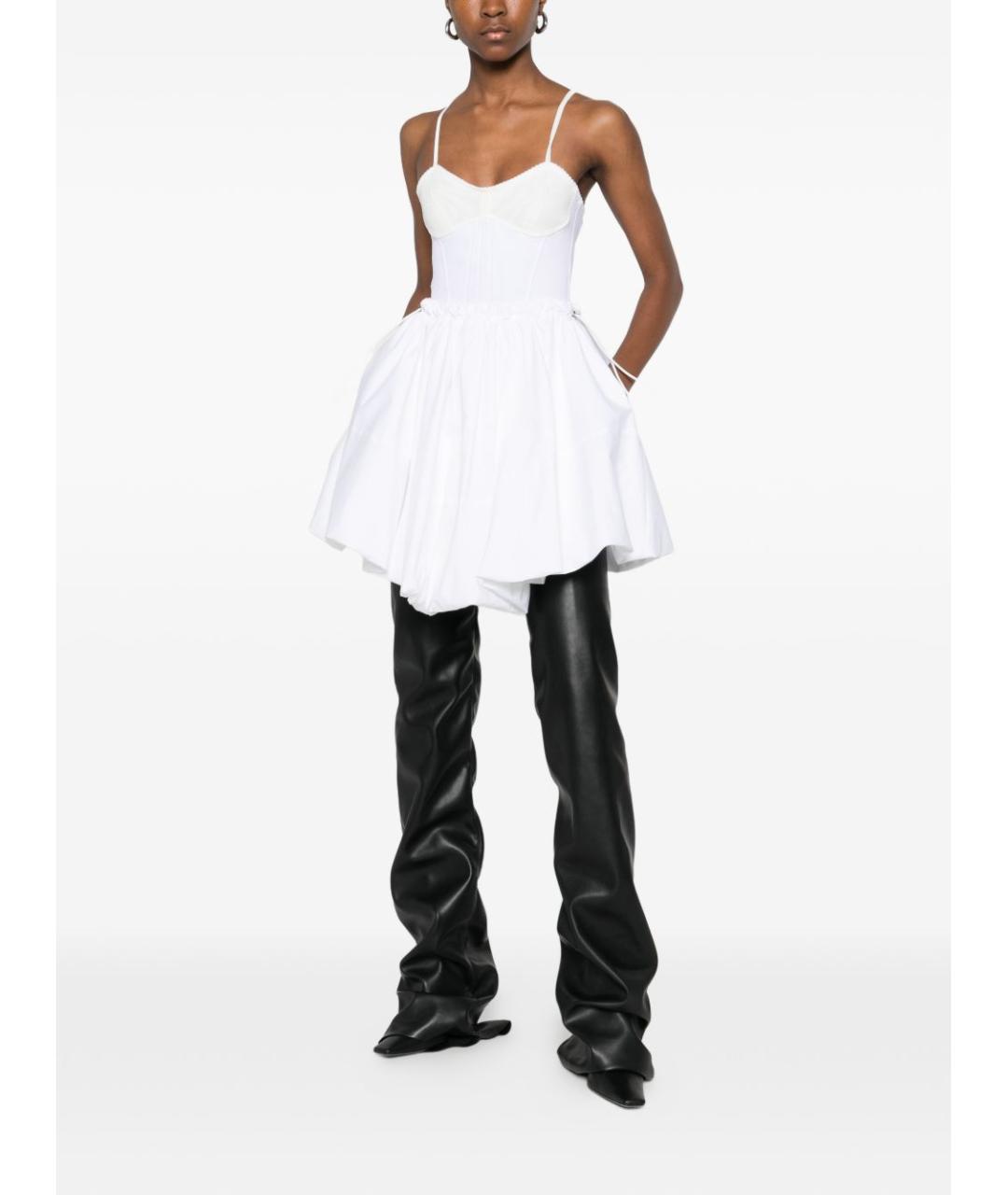 THE ATTICO Белое хлопковое платье, фото 3