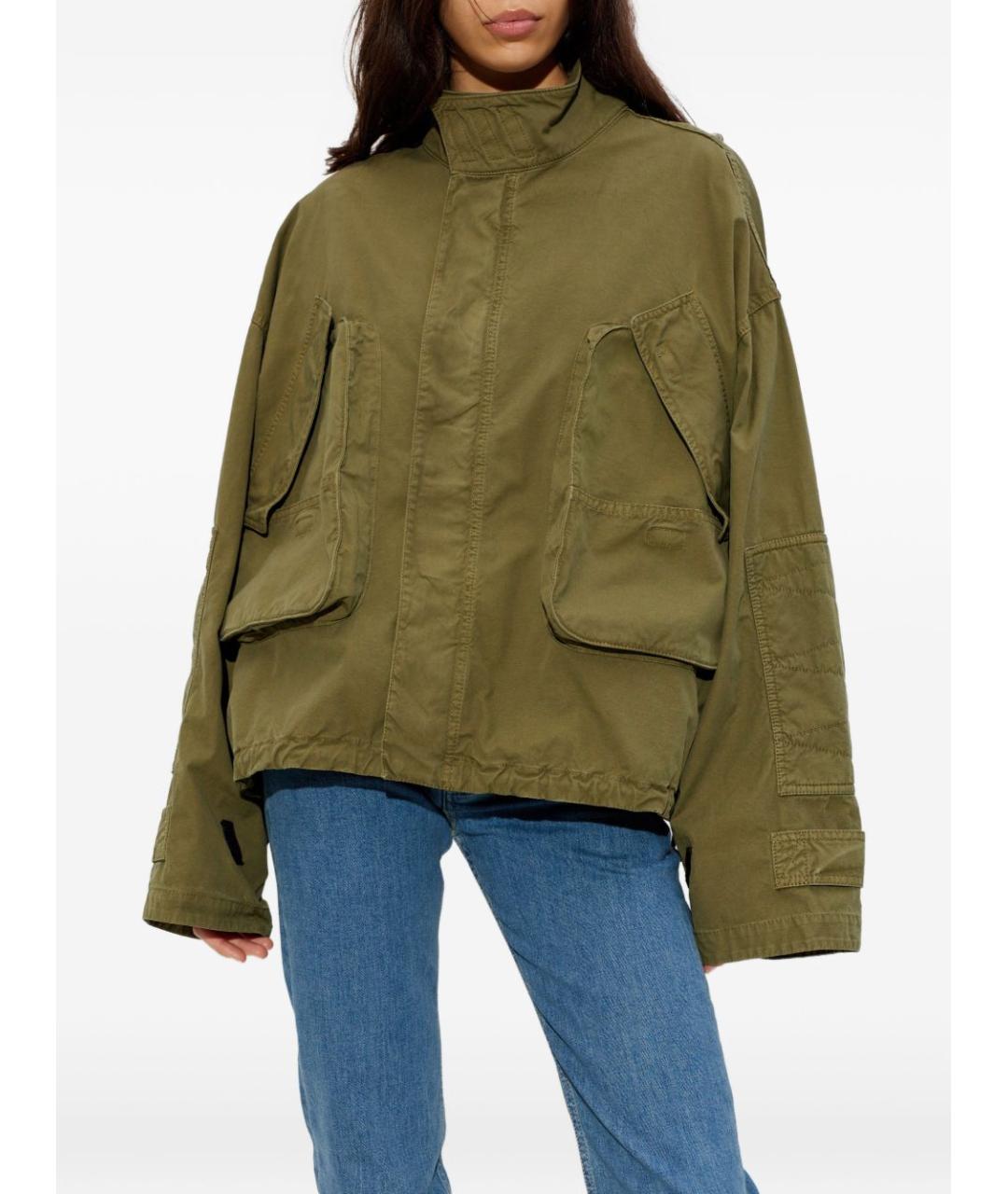 THE ATTICO Зеленая хлопковая куртка, фото 2