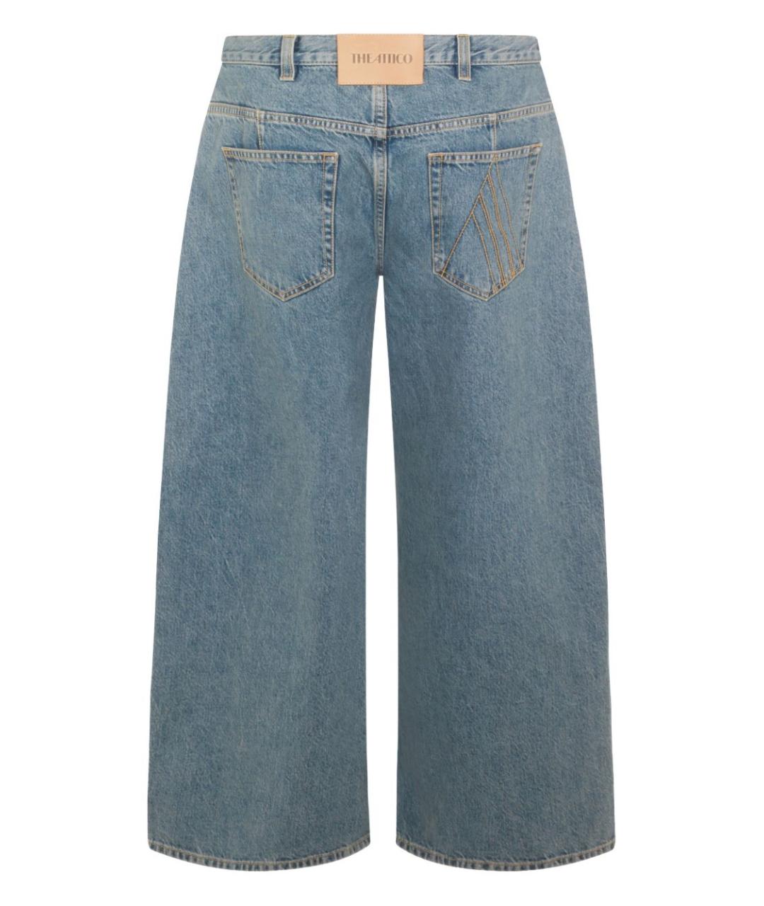 THE ATTICO Синие хлопковые прямые джинсы, фото 3