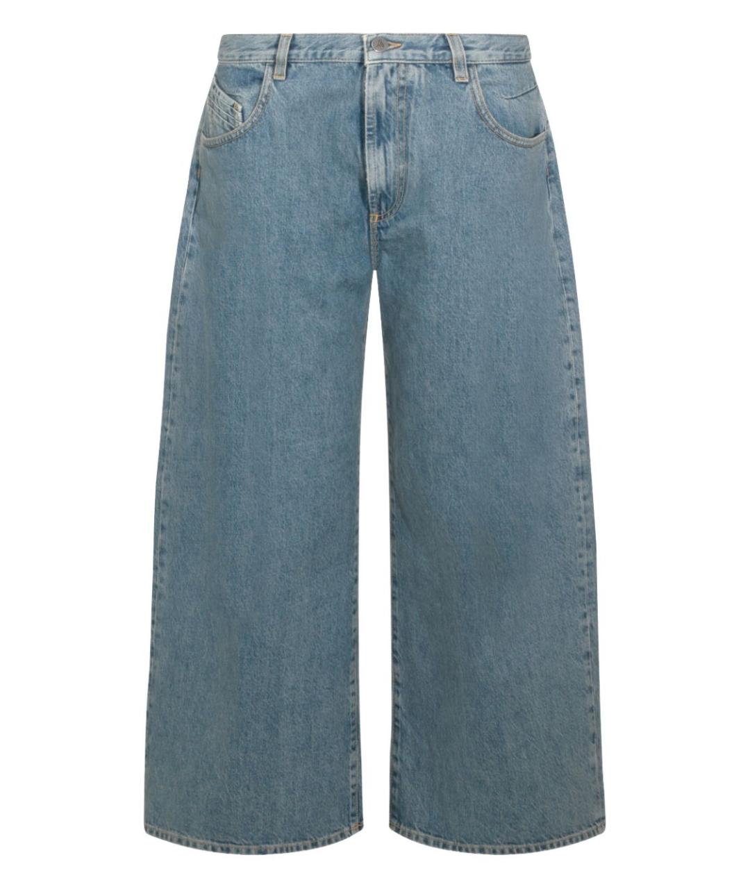 THE ATTICO Синие хлопковые прямые джинсы, фото 1
