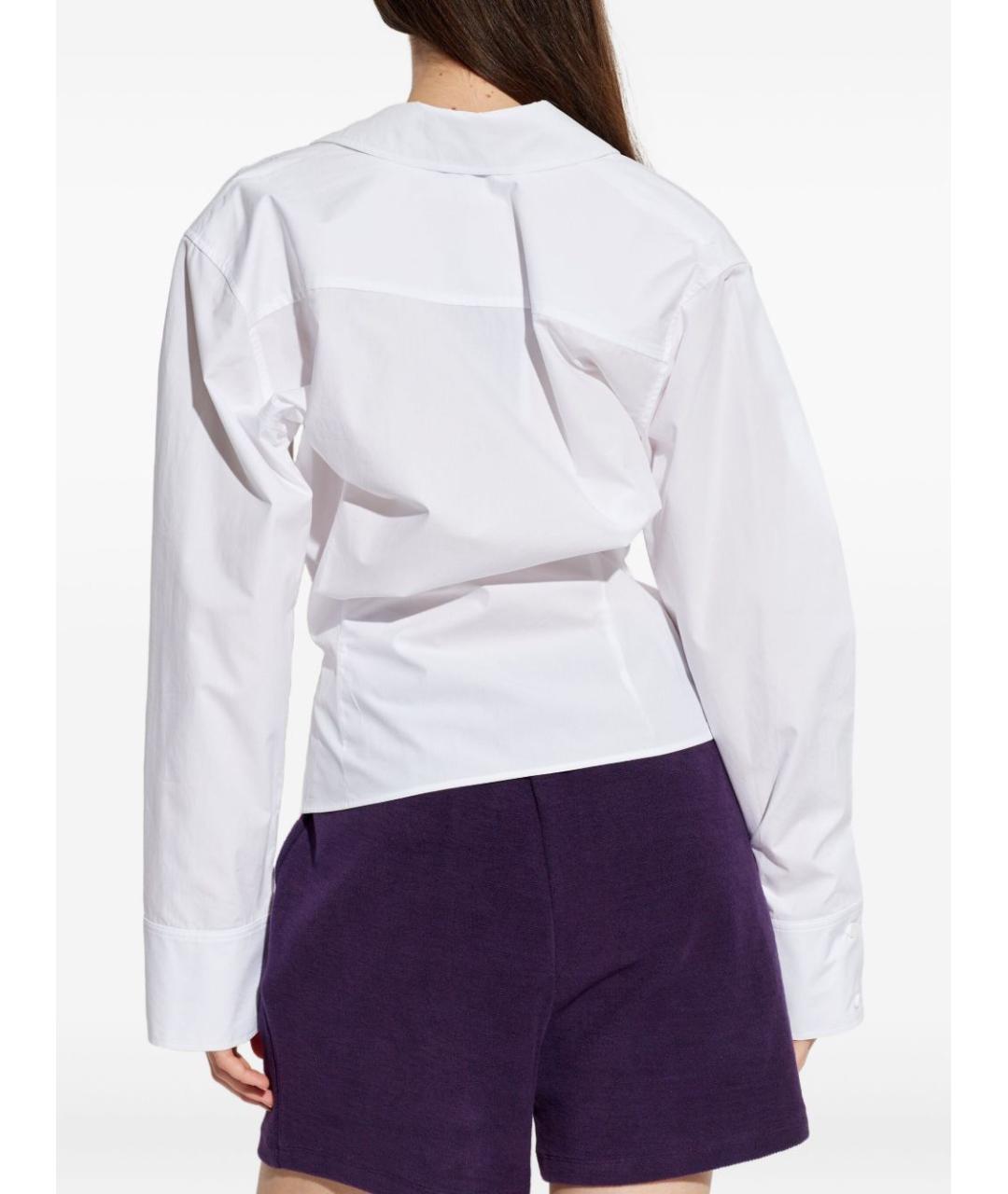 THE ATTICO Белая хлопковая блузы, фото 4