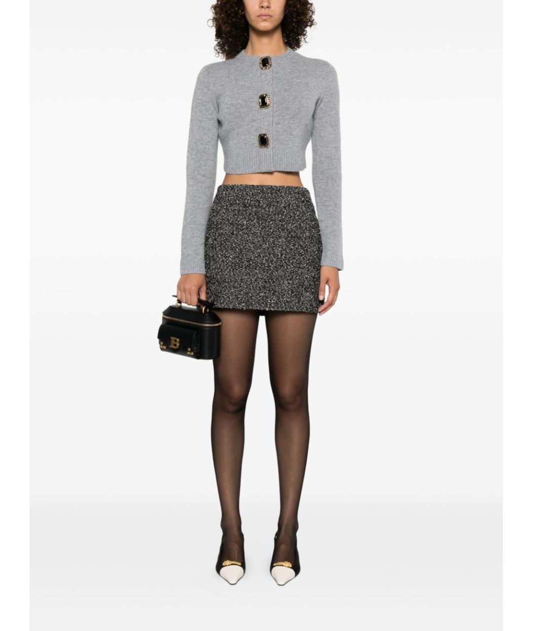 SELF-PORTRAIT Серый шерстяной джемпер / свитер, фото 4