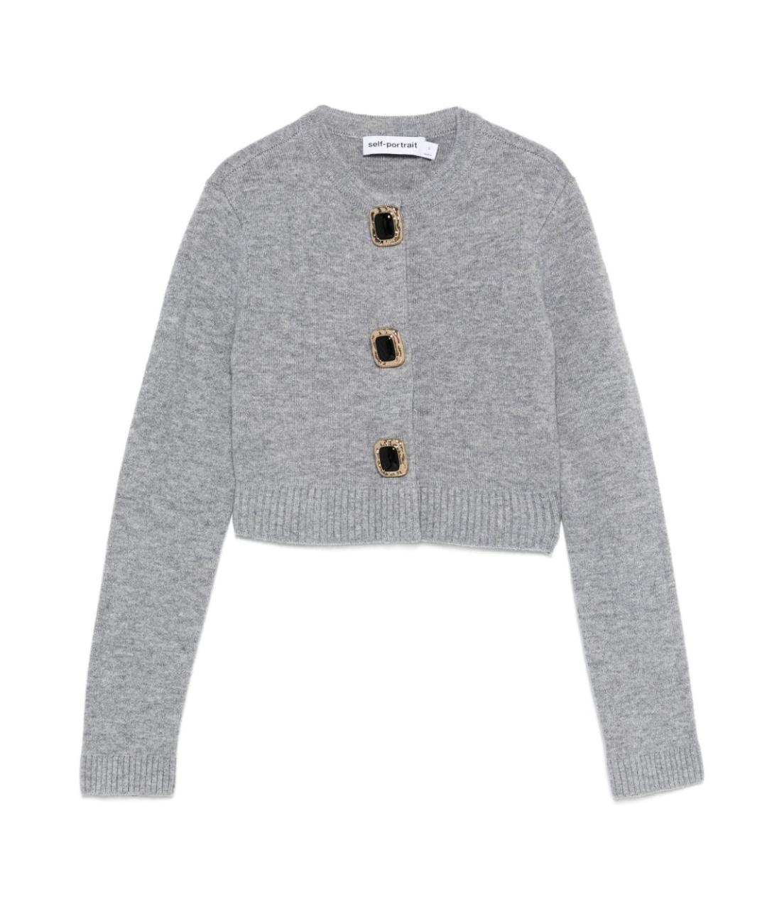 SELF-PORTRAIT Серый шерстяной джемпер / свитер, фото 1