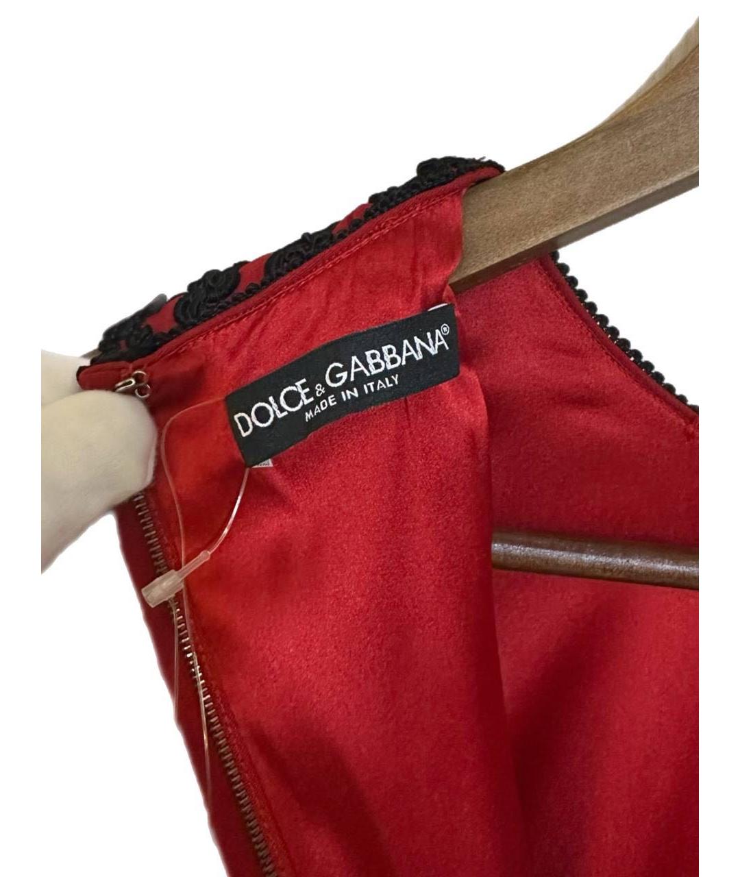 DOLCE&GABBANA Бордовое платье, фото 3