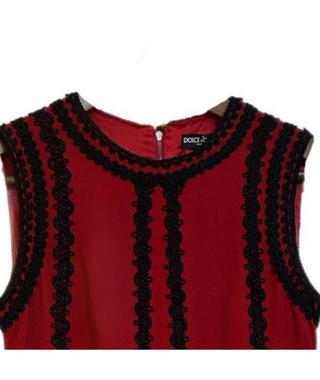 DOLCE&GABBANA Бордовое платье, фото 4