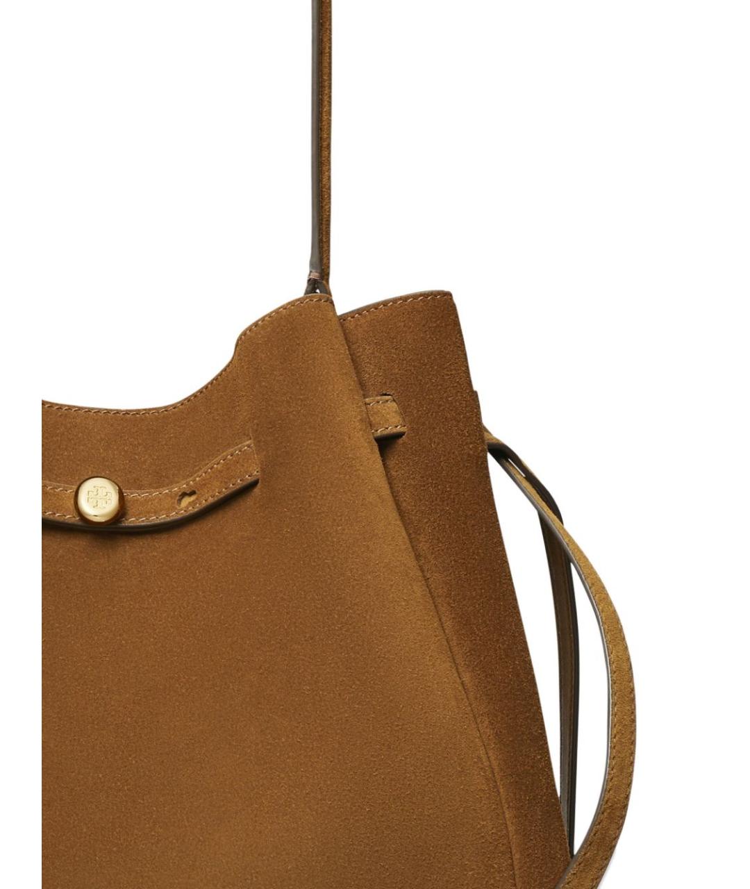 TORY BURCH Коричневая кожаная сумка тоут, фото 3