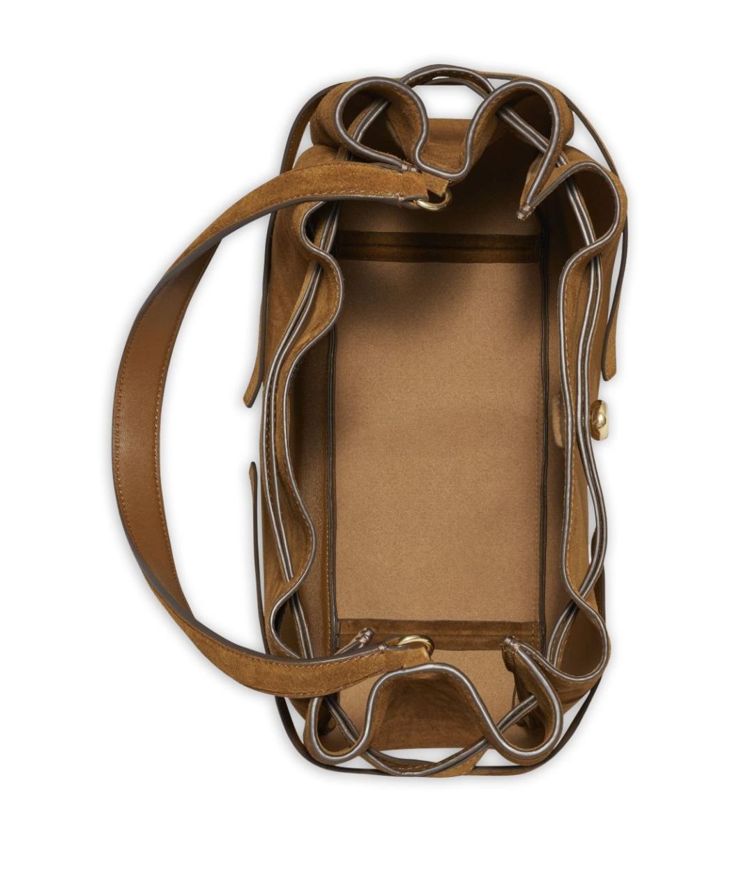 TORY BURCH Коричневая кожаная сумка тоут, фото 4