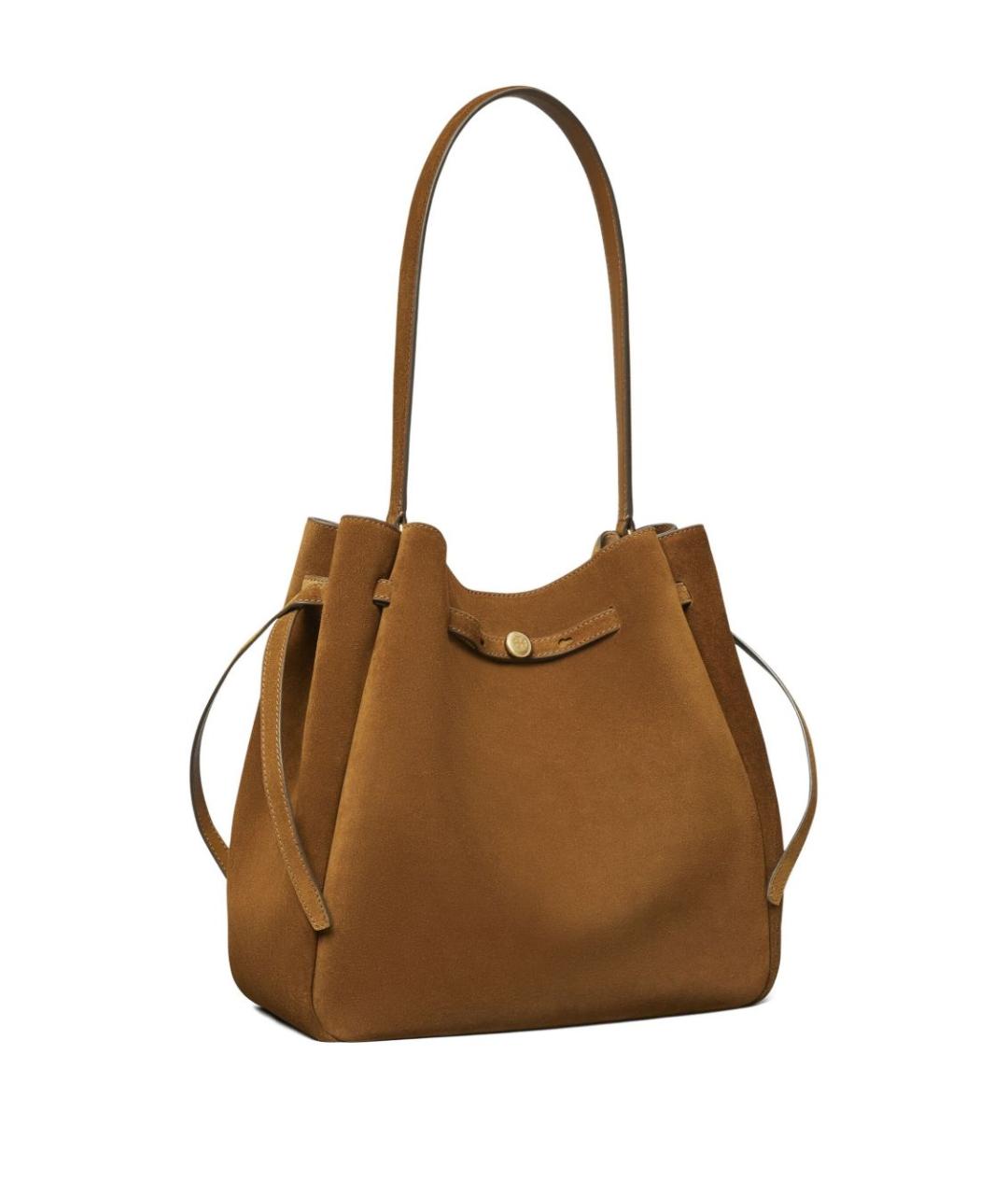 TORY BURCH Коричневая кожаная сумка тоут, фото 2