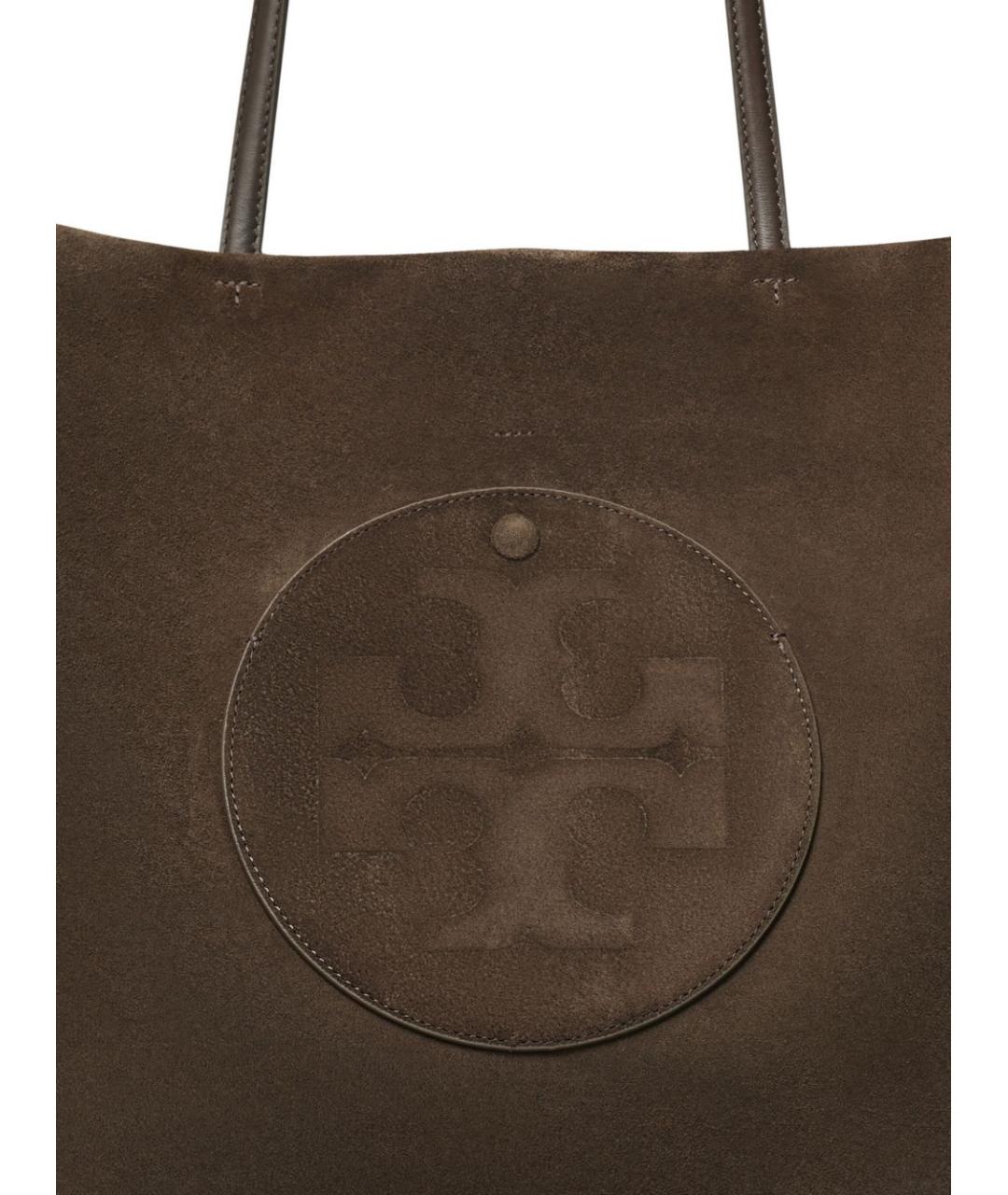 TORY BURCH Коричневая кожаная сумка тоут, фото 2