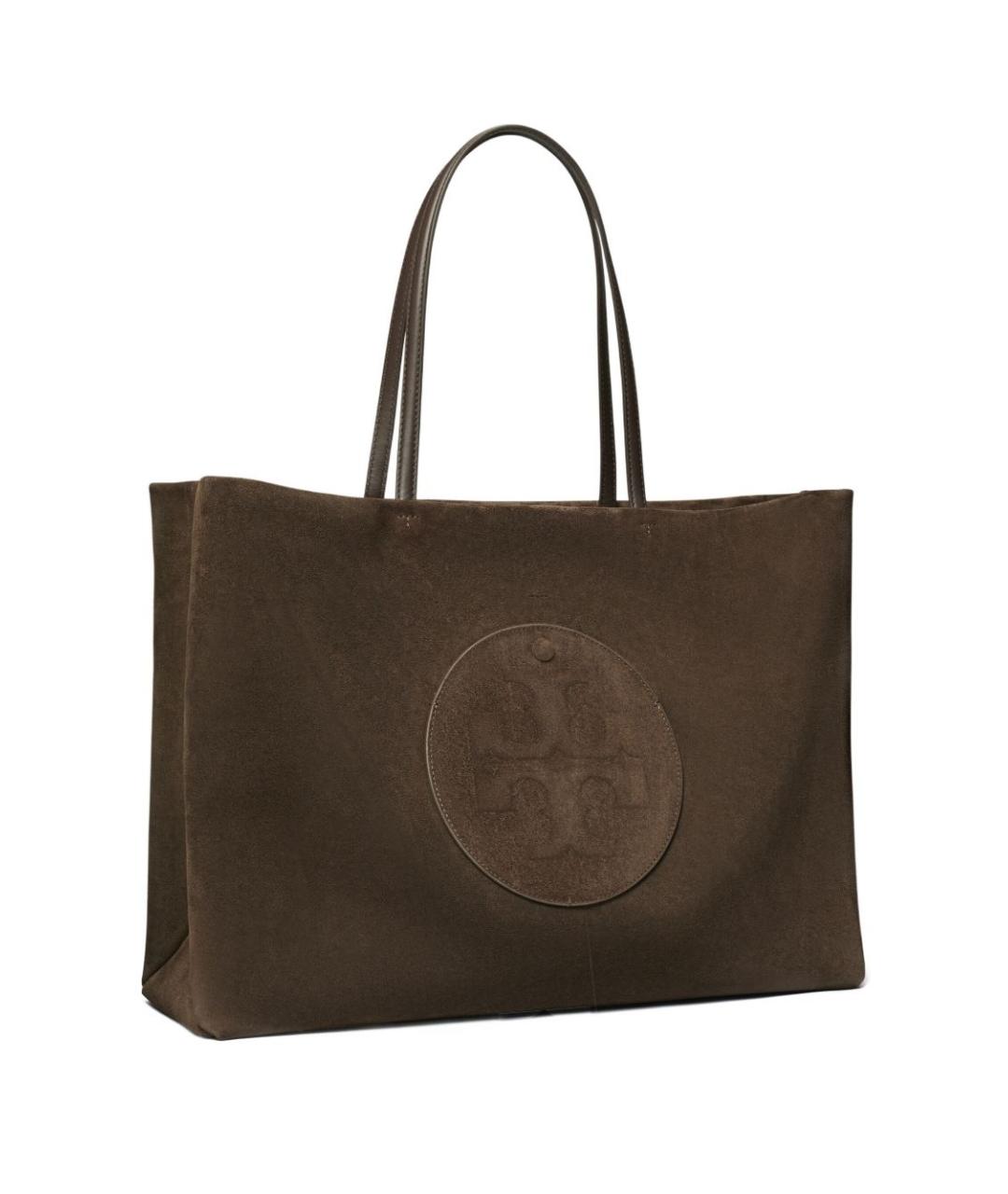 TORY BURCH Коричневая кожаная сумка тоут, фото 5