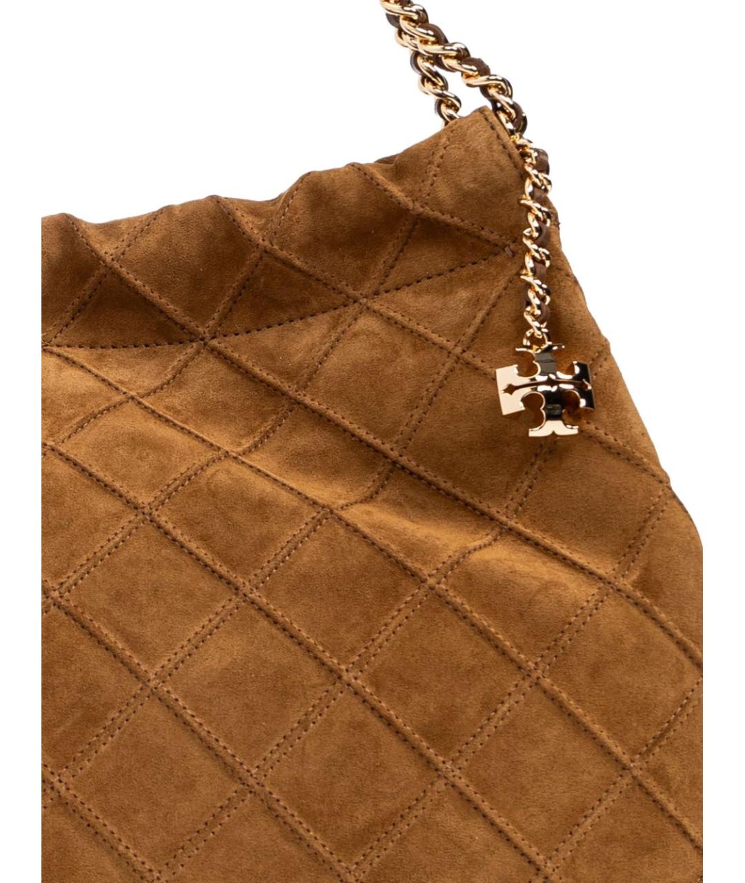 TORY BURCH Коричневая кожаная сумка через плечо, фото 2