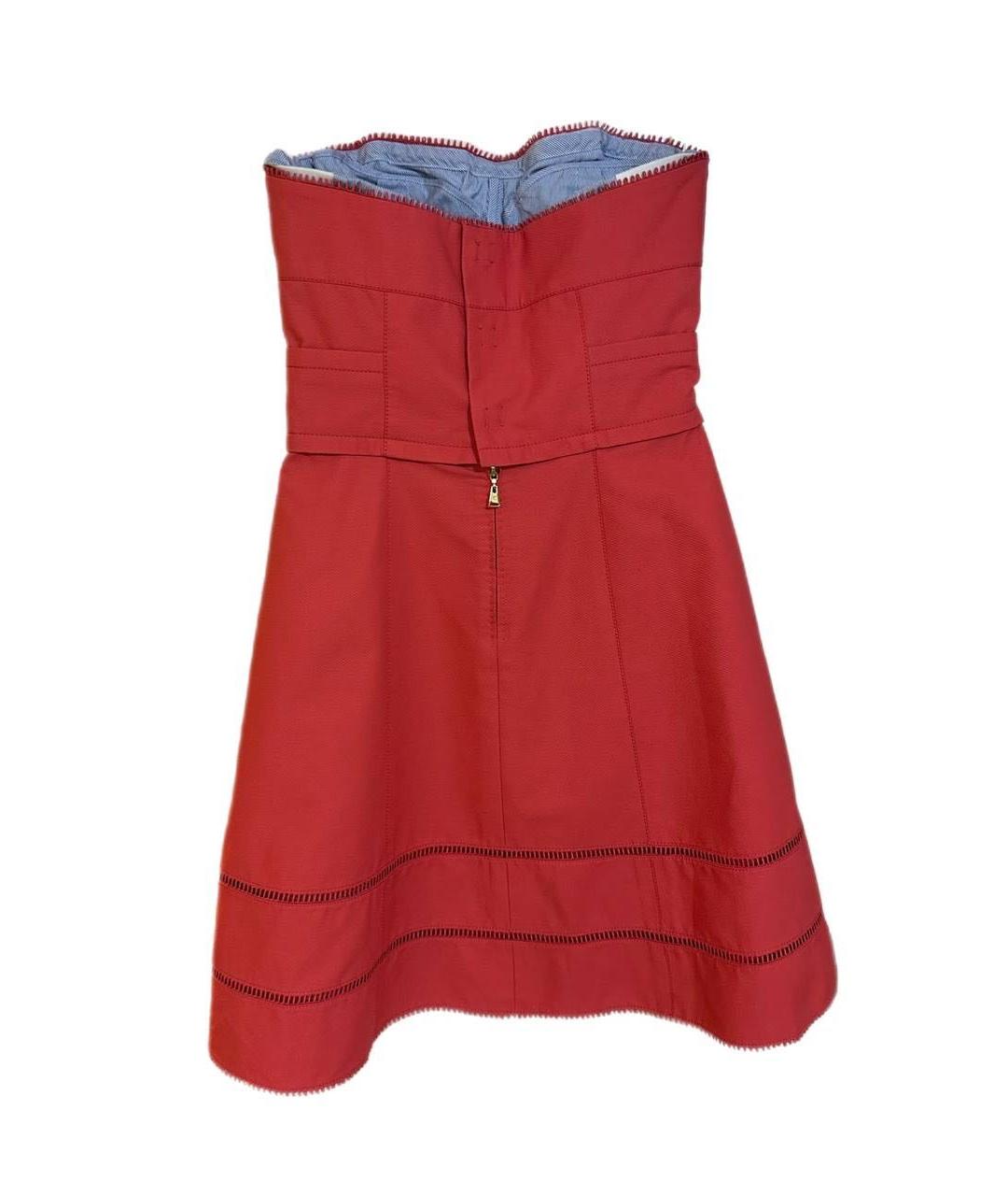 LOUIS VUITTON Красное хлопковое повседневное платье, фото 2