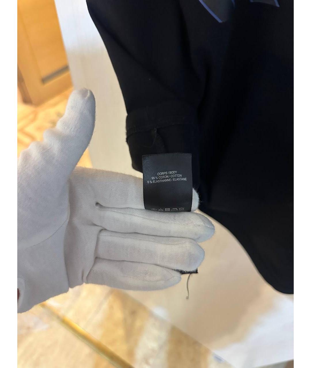 BALMAIN Черная хлопковая футболка, фото 6