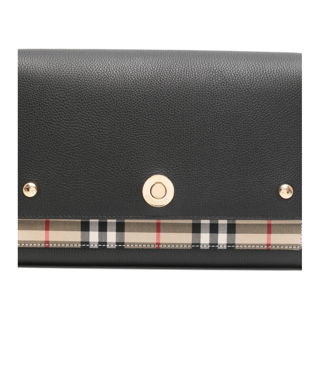 BURBERRY Черная кожаная сумка через плечо, фото 3