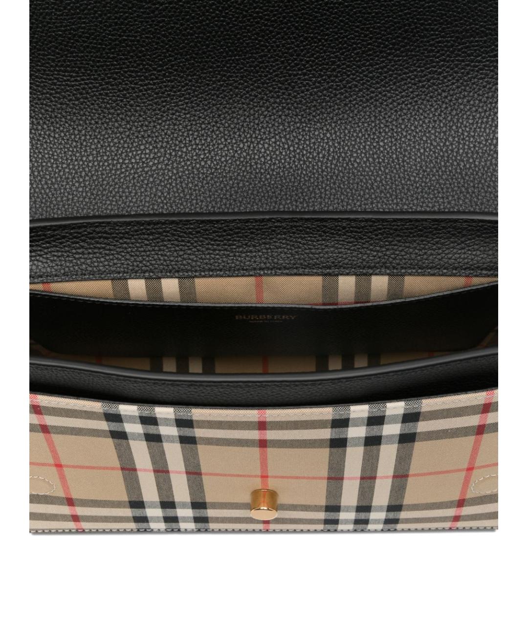 BURBERRY Черная кожаная сумка через плечо, фото 5