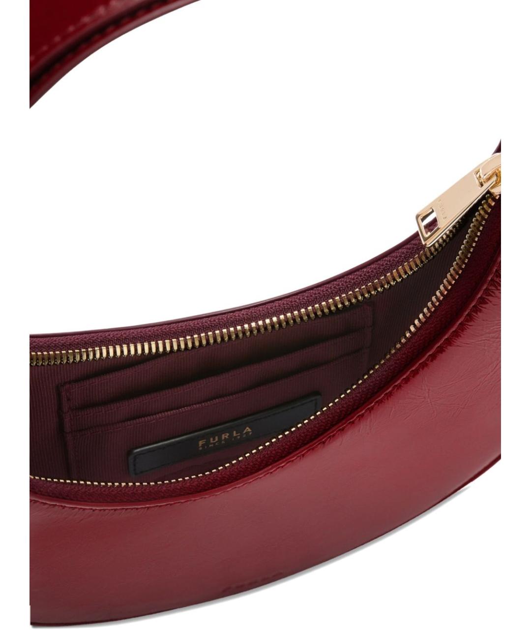 FURLA Бордовая кожаная сумка тоут, фото 4