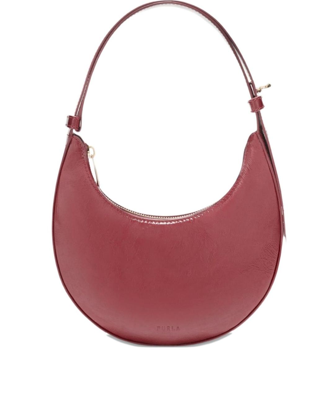 FURLA Бордовая кожаная сумка тоут, фото 1