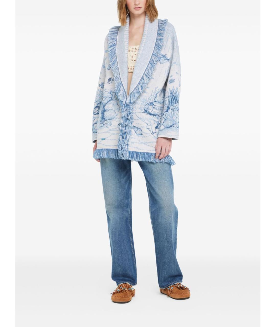 ALANUI Голубой шерстяной джемпер / свитер, фото 4