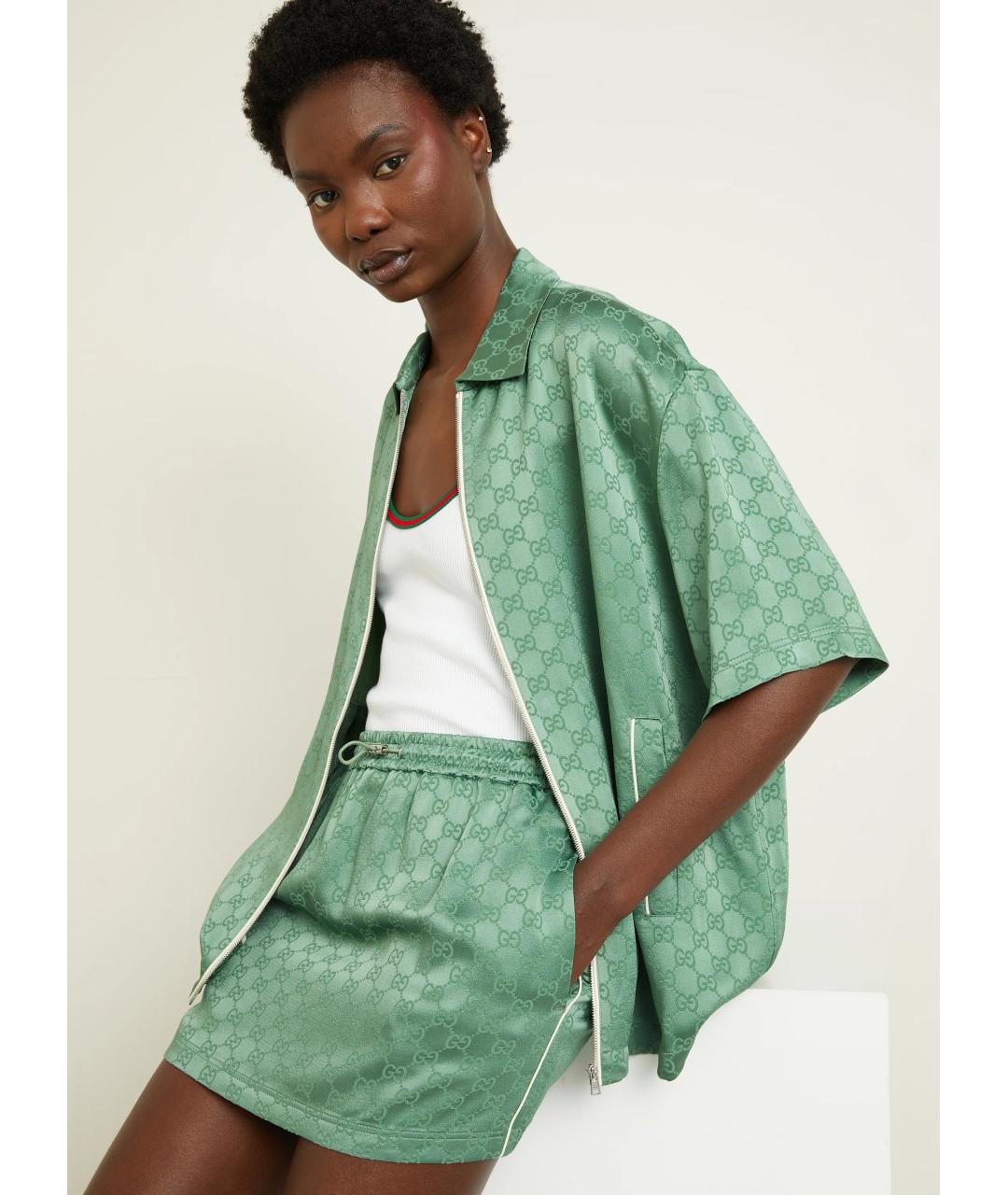 GUCCI Зеленая блузы, фото 7