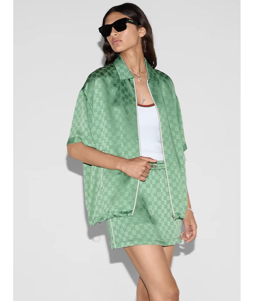 GUCCI Зеленая блузы, фото 9