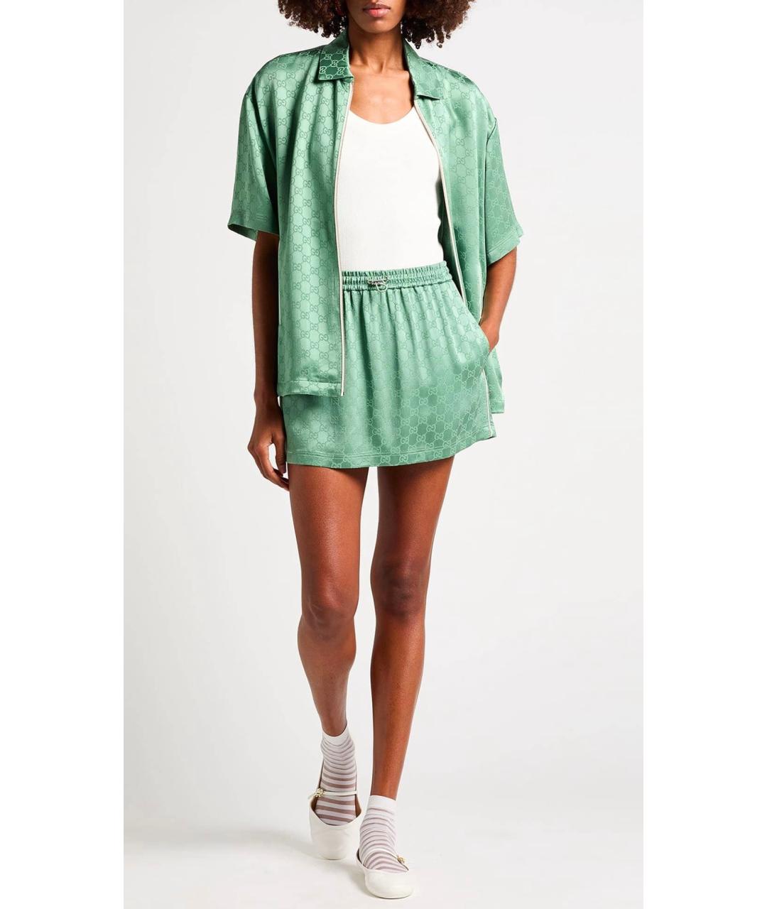 GUCCI Зеленая блузы, фото 3