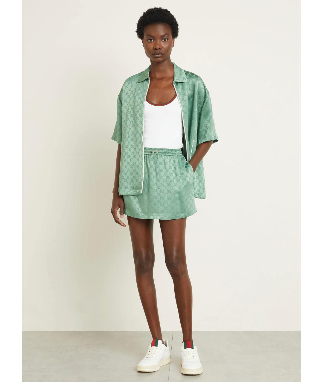 GUCCI Зеленая блузы, фото 5