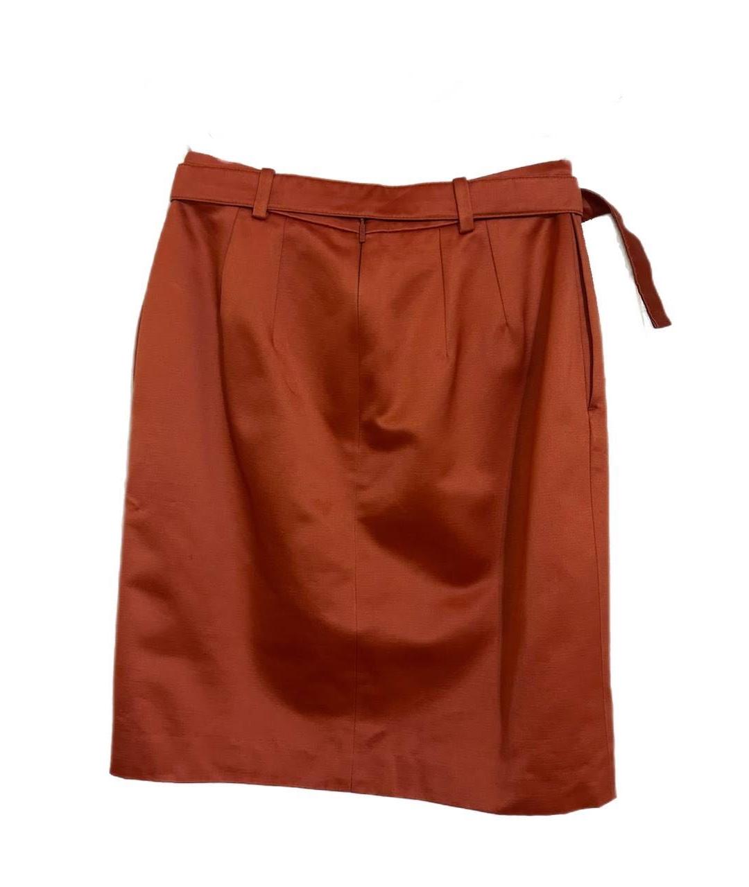 GUCCI Оранжевая хлопковая юбка мини, фото 2