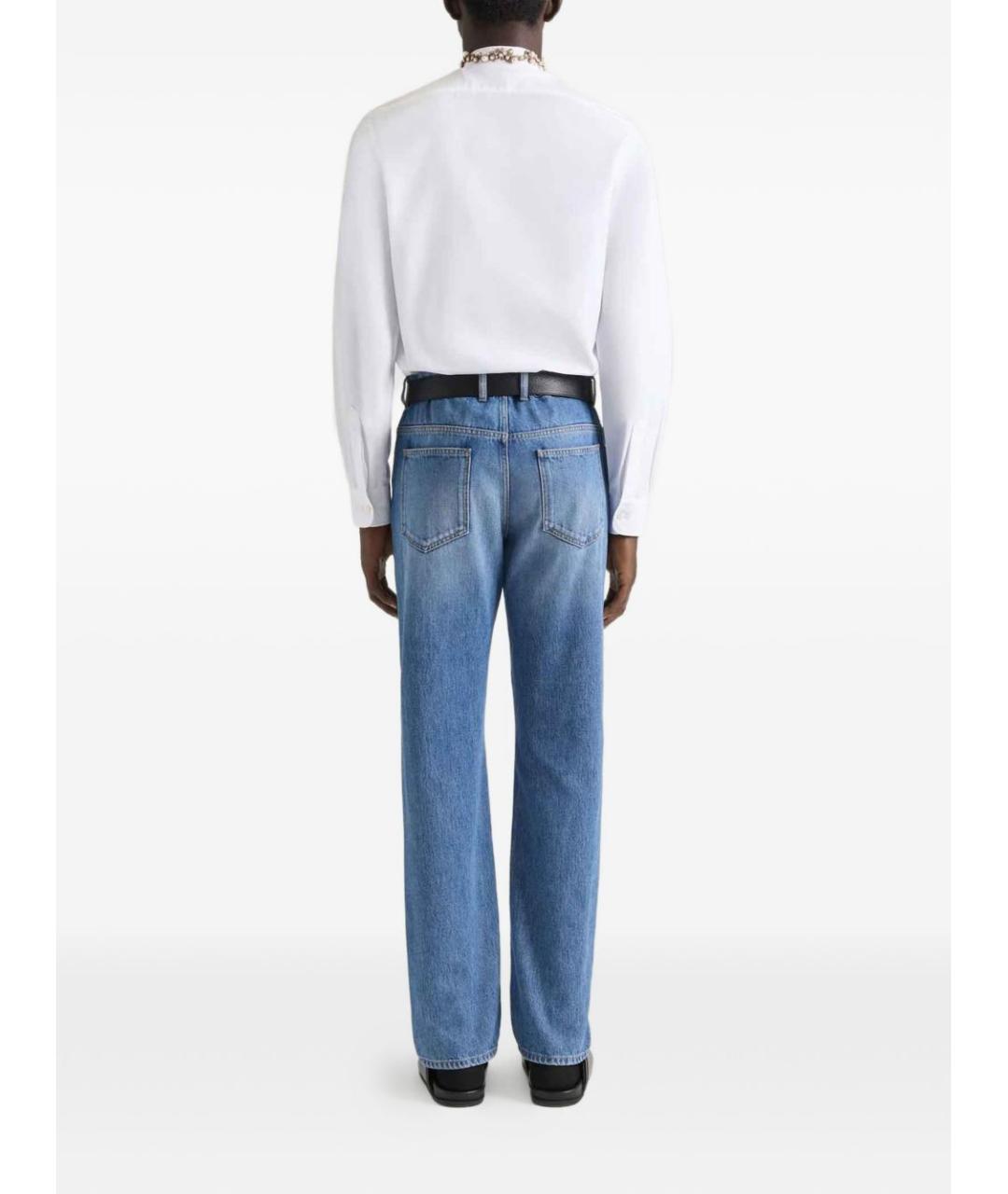 GIVENCHY Голубые хлопковые прямые джинсы, фото 2