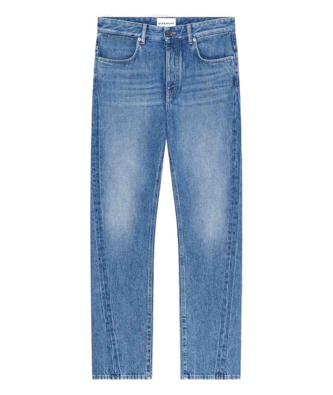 GIVENCHY Голубые хлопковые прямые джинсы, фото 1