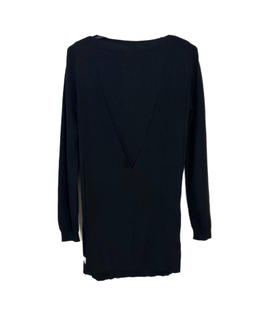 HERMES Черное шелковое повседневное платье, фото 2