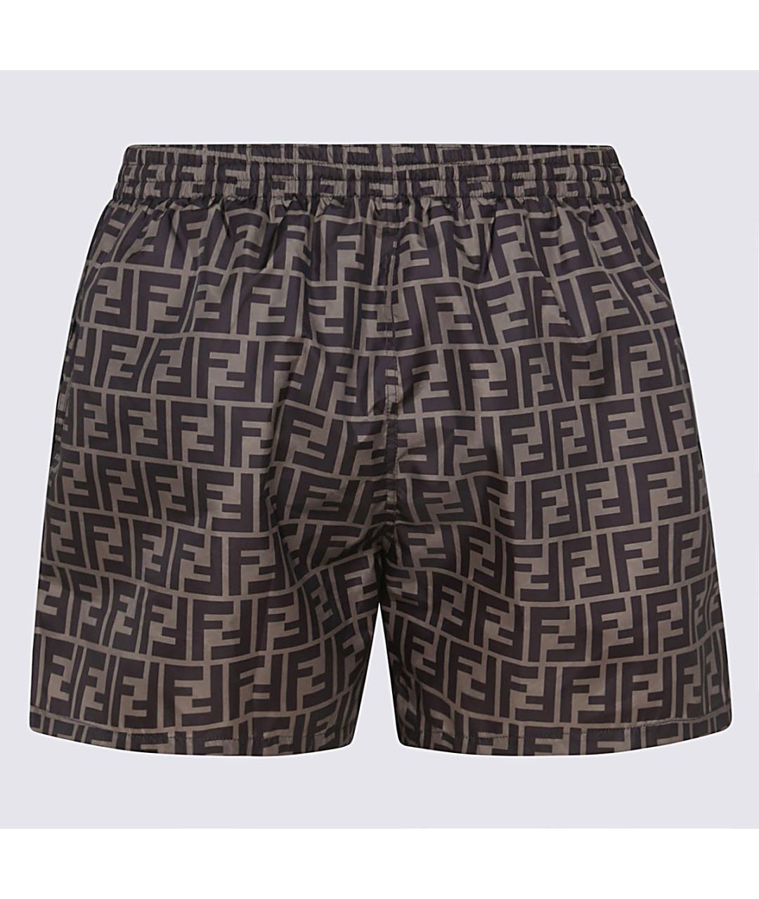 FENDI Коричневые плавки, фото 2
