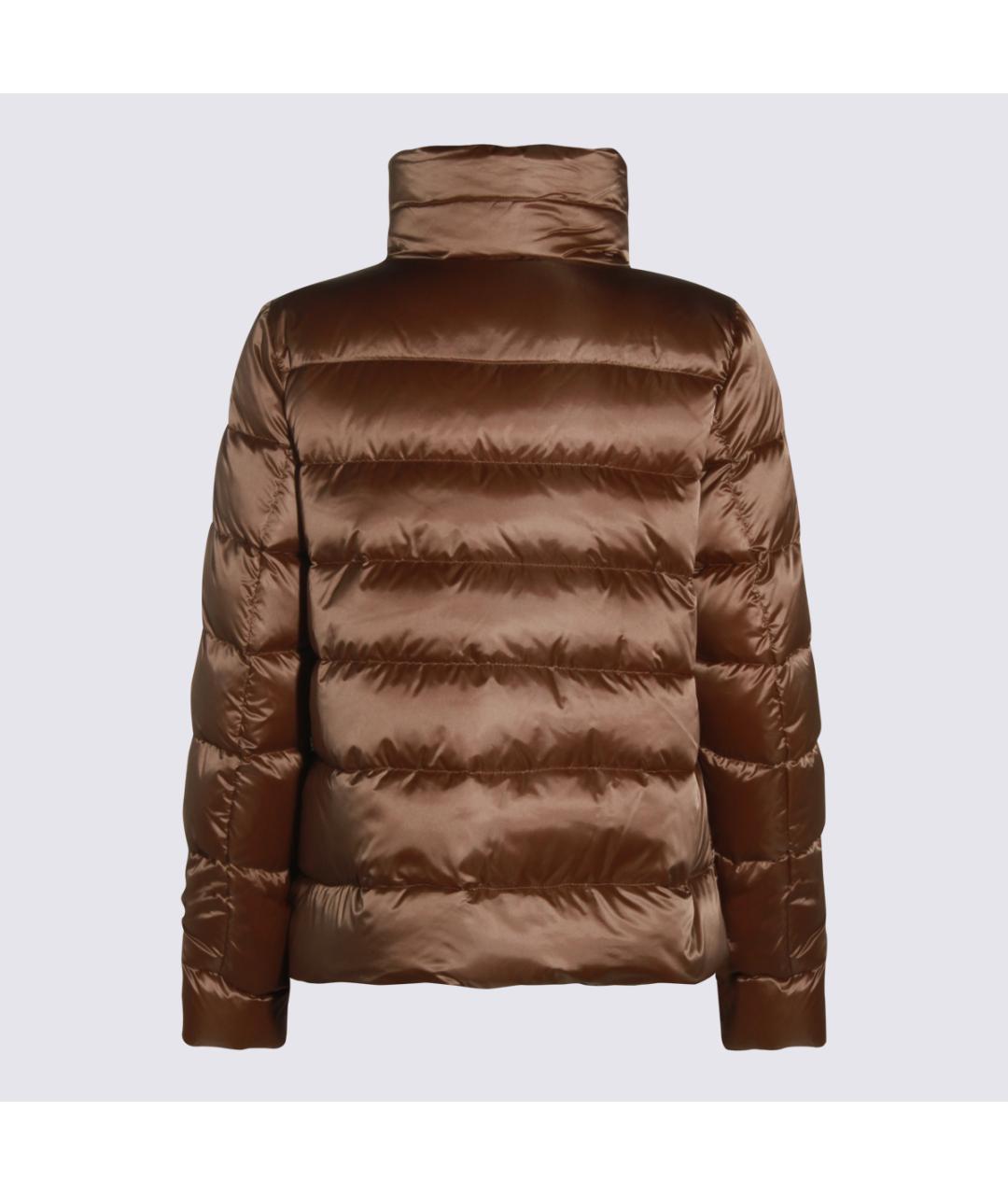 MOORER Коричневая полиэстеровая куртка, фото 2