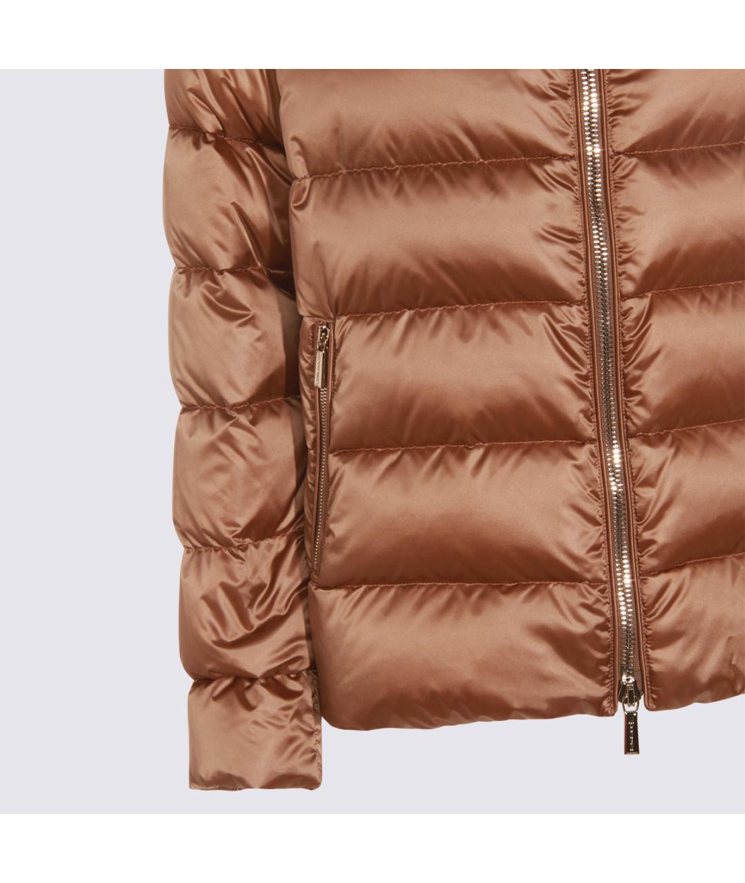 MOORER Коричневая полиэстеровая куртка, фото 3