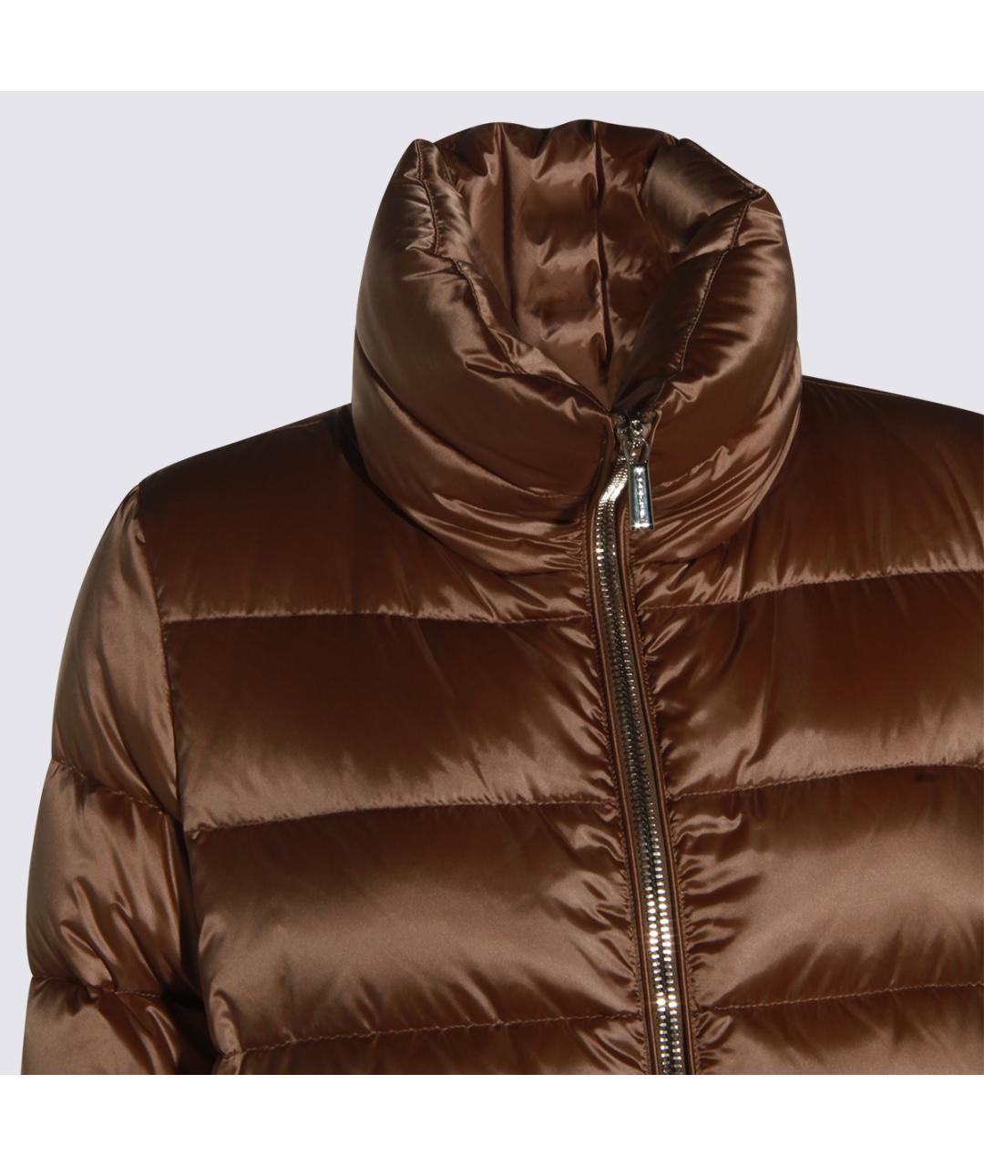MOORER Коричневая полиэстеровая куртка, фото 4