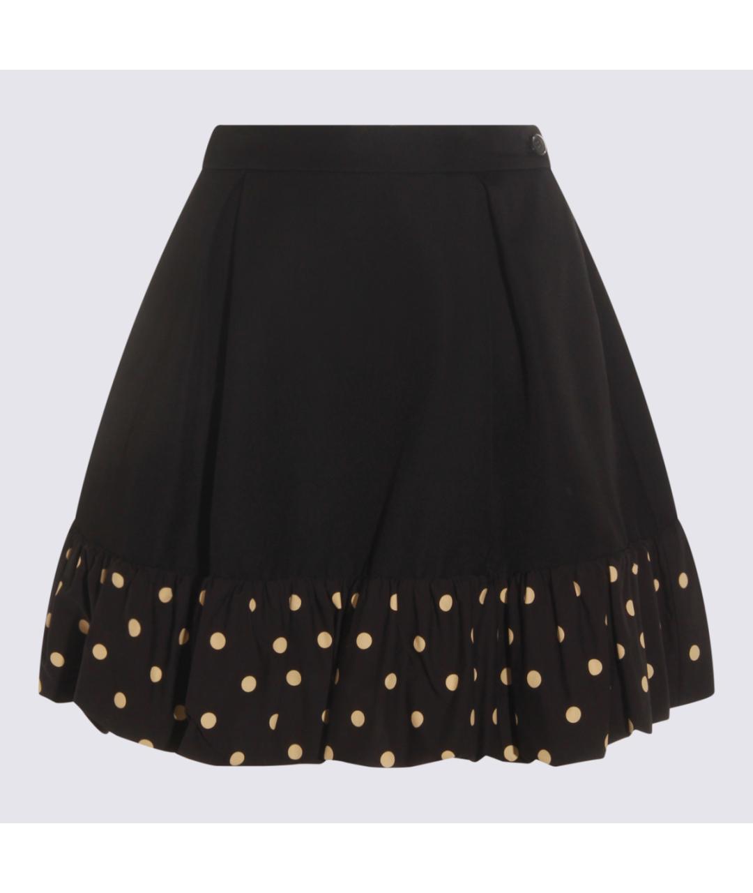 MOSCHINO Черная шерстяная юбка мини, фото 3