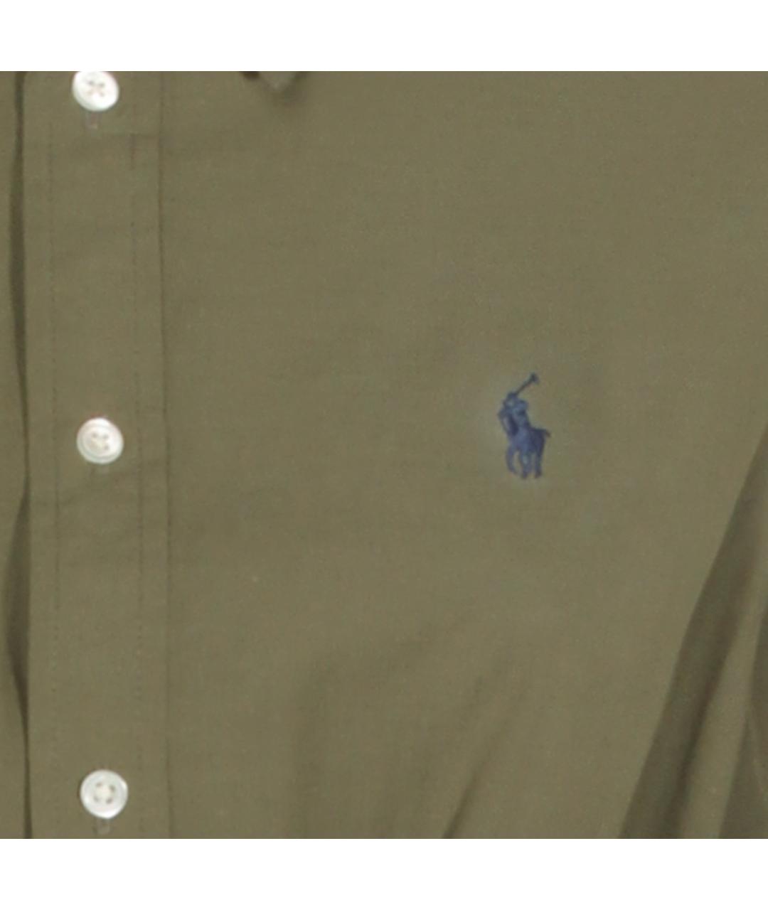 POLO RALPH LAUREN Зеленые хлопковое повседневное платье, фото 3