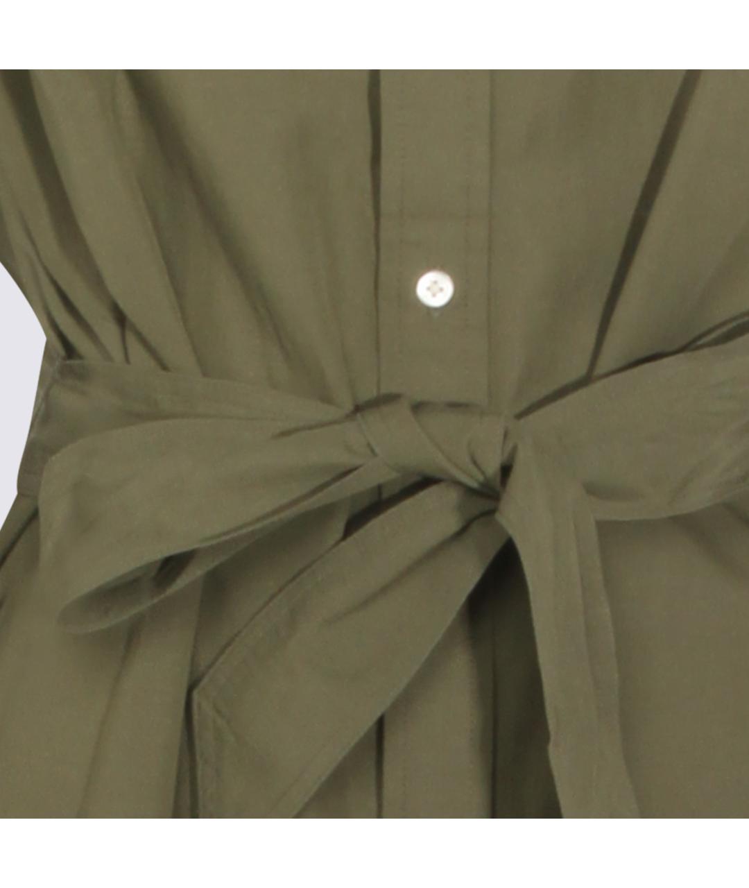 POLO RALPH LAUREN Зеленые хлопковое повседневное платье, фото 4