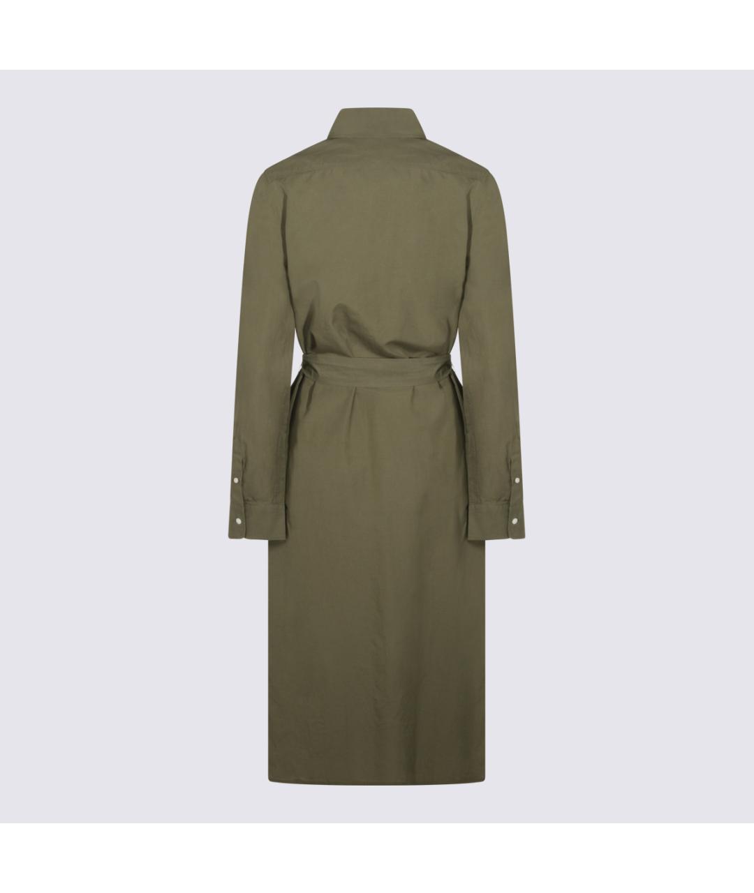 POLO RALPH LAUREN Зеленые хлопковое повседневное платье, фото 2