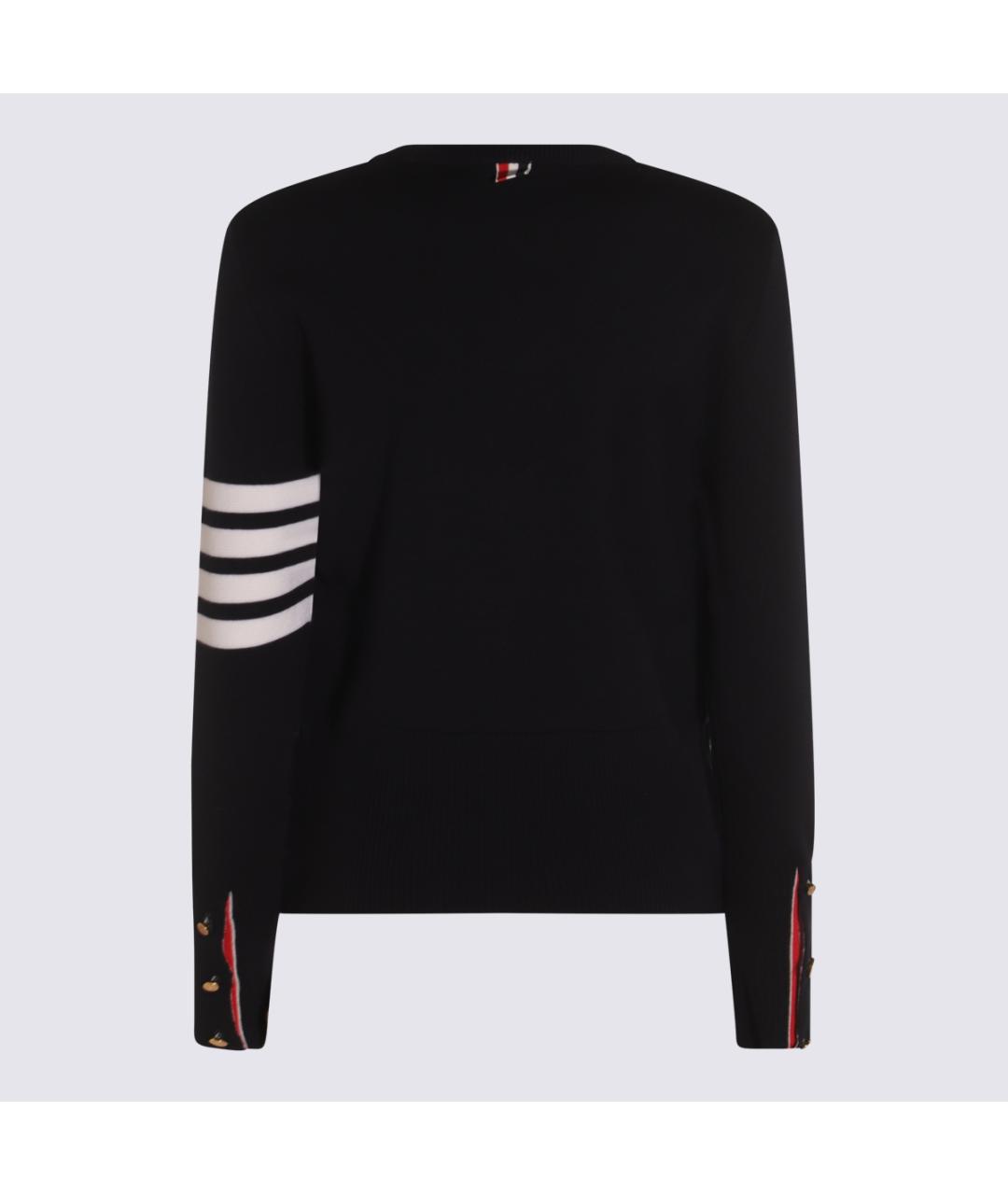 THOM BROWNE Темно-синий шерстяной джемпер / свитер, фото 2