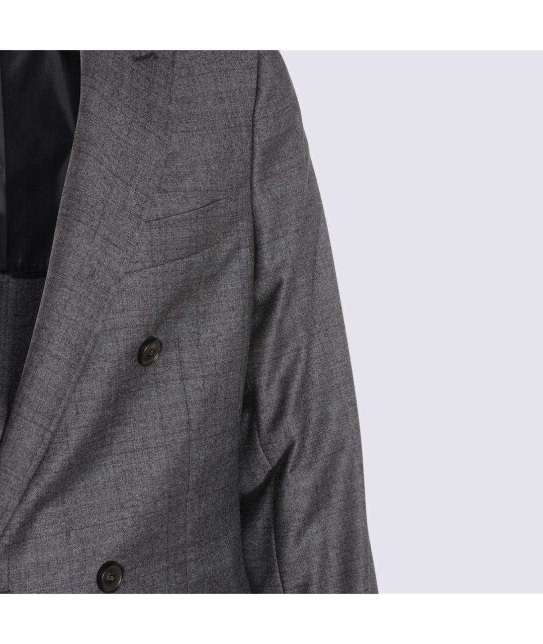 CANALI Серый шерстяной пиджак, фото 3